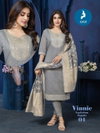 Vinnie By Kaya Chanderi Jacquard Online Kurti With Bottom Dupatta Wholesale